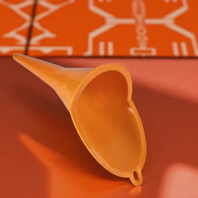 Carzkool Nozzle Corong Air Minyak Bensin Long Mouth Funnel - XMO755 - Orange — gambar 3