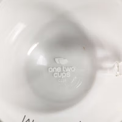 One Two Cups Cangkir Kopi Kaca Tahan Panas Good Morning Mug 350ml - 9H8D - Transparent — gambar 3