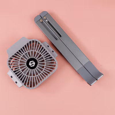 DANYCASE Laptop Stand Aluminium Foldable with Cooling Fan - DC1316 - Gray — gambar 3