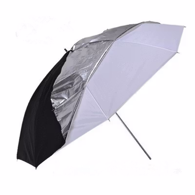 Payung Studio Reflective Photography Umbrella Double Layers 83cm - Black White — gambar 3