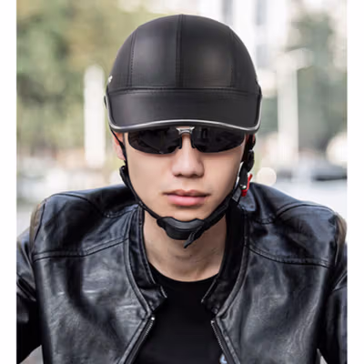 TaffSPORT Helm Catok Sepeda Listrik Model Baseball Cap - U25 - Black — gambar 3