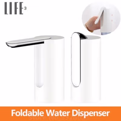 3LIFE Pompa Air Galon Foldable Electric Water Pump Rechargeable - 012 - White — gambar 3