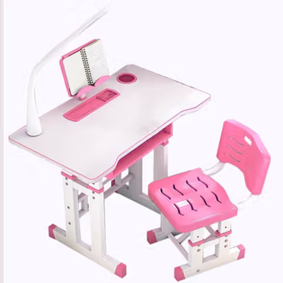 TaffHOME Meja Kursi Belajar Anak Minimalis Studying Desk Chair 46x70cm - WBP20 - Pink — gambar 3