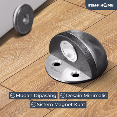 TaffHOME Penahan Pintu Anti-Collision Magnetic Door Stopper - DS-09 - Silver — gambar 3