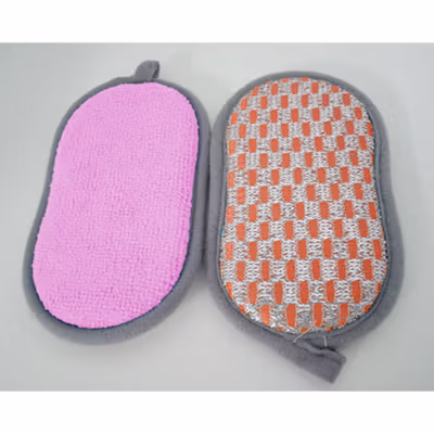 BEAR FAMILY Spons Cuci Dua Sisi Cleaning Magic Sponge - BE10 - Mix Color — gambar 3