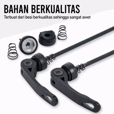 ETA BIKE Clamp Buckle Quick Release Shaft Roda Sepeda 1 Pair - HF678 - Black — gambar 3