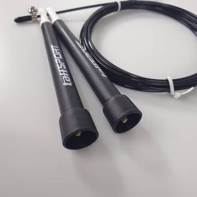 TaffSPORT Tali Skipping Jump Rope Steel Wire Bearing 3M - D053 - Black — gambar 3