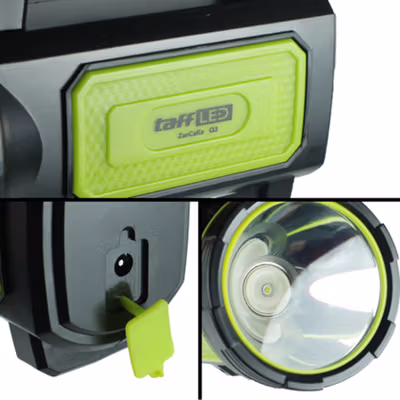 TaffLED ZanCaKa Senter LED Dual Xenon Rechargeable 10W 13500 Lumens - Q3 - Black — gambar 3