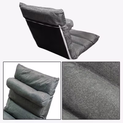 Vieruodis Kursi Lipat Folding Lounger Home Lazy Sofa 6 Grids - VDS14 - Gray — gambar 3