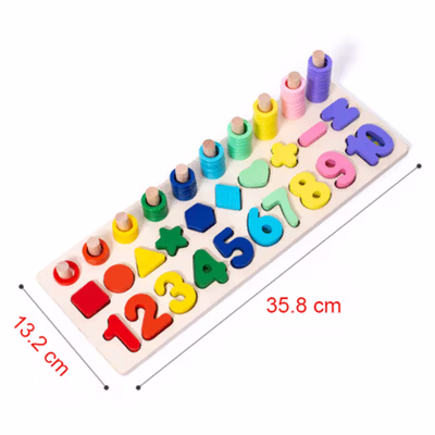 DOYOQI Mainan Anak Montessori Shape Matching Children Toy - Z0566 - Multi-Color — gambar 3