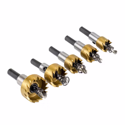 Taffware Mata Bor Carbide Tip Wood Metal Hole Cut 5 PCS - EPC-PIT-20P - Golden — gambar 3