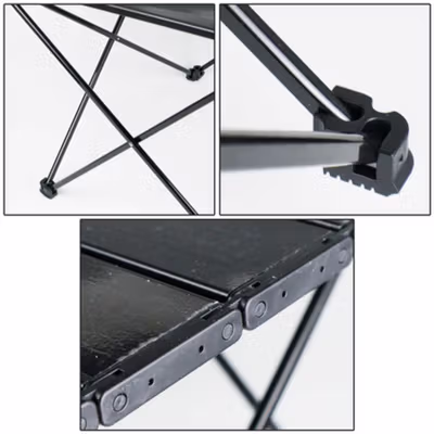 TaffSPORT Meja Lipat Outdoor Piknik Camping Portable 56x40.5x40cm - 8825 - Black — gambar 3