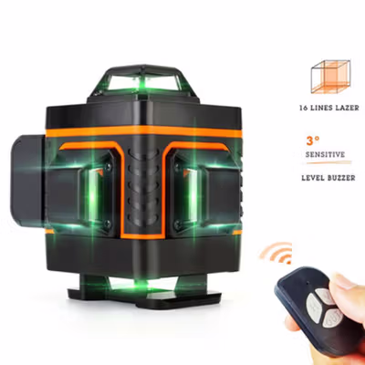 Taffware Laser Level Self Leveling 4D 16 Line with Remote - LD-515 - Orange — gambar 3