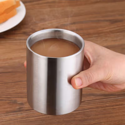 Mugumu Gelas Stainless Steel 201 Korea Single Wall Glass 192ml - MG031 - Silver — gambar 3