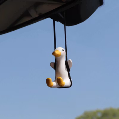 TEAEGG Dekorasi Spion Mobil Car Pendant Duck - TE-20 - White — gambar 3