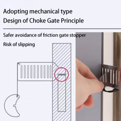 TaffHOME Kunci Pintu Portable Anti Lockpick Door Lock - HZP16 - Silver — gambar 3