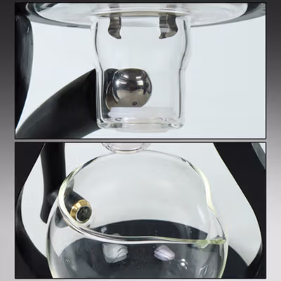 Chameilai Pitcher Pembuat Teh Tradisional Infuser Teapot Borosilicate - K10 - Transparent — gambar 3