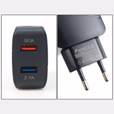 CARPRIE Charger USB Fast Charging QC 3.0 2 Port 3A - TE-820 - Black — gambar 3