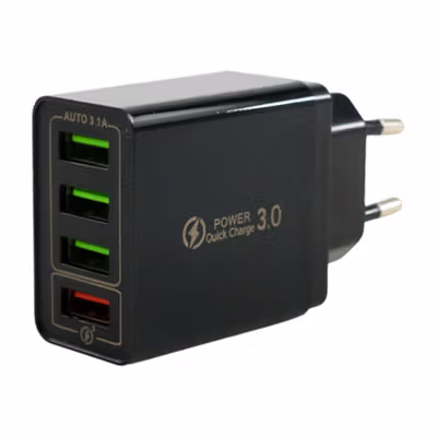 OLAF Charger USB Fast Charging QC 3.0 4 Port 48 W - BK-376 - Black — gambar 3