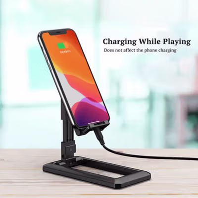 Cmaos Smartphone Holder Foldable Stand Bracket - T2 - Black — gambar 3