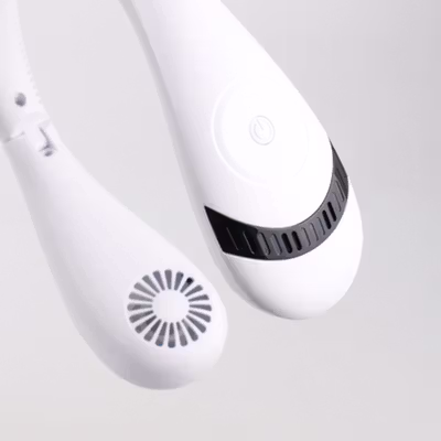 TIEIRTS Kipas Angin Leher Portable Neck Fan Rechargeable 5000mAh - H11 - White — gambar 3