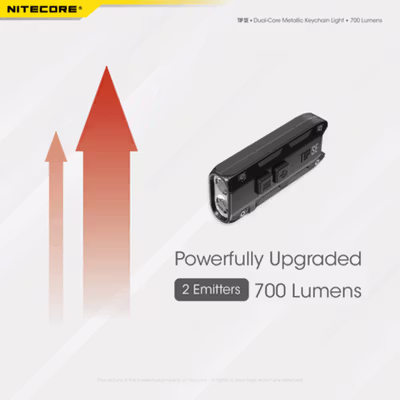 NITECORE Senter LED OSRAM P8 Rechargeable Waterproof IP54 700 Lumens - TIP SE - Black — gambar 3