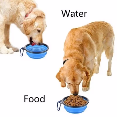 BaoRun Wadah Makanan Anjing Lipat Bowl Foldable Collapsible - ST366 - Black — gambar 3