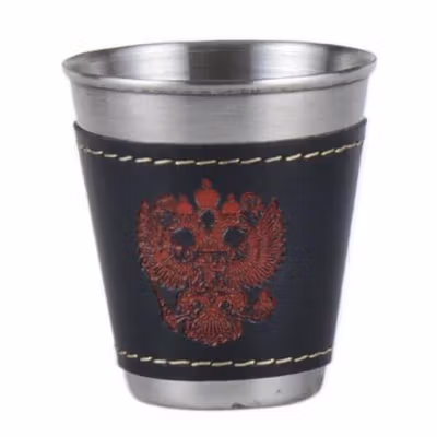 One Two Cups Set Gelas Camping Stainless Steel Travel Mug 70ml 4 PCS - S420 - Black — gambar 3