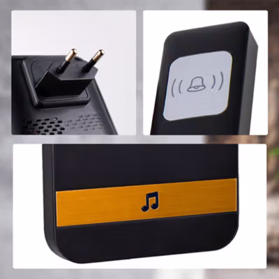 TaffHOME Bell Pintu Wireless Doorbell Waterproof 1 Receiver 433MHz - A9 - Black — gambar 3