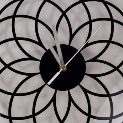 VOSARREA Jam Dinding Quartz Creative Design Ring 30CM - E161 - Black — gambar 3