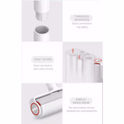 Deerma Portable Lint Remover Roller Penghilang Bulu Serat Kain - ZM100 - White — gambar 3