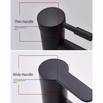 Hownifety Keran Air Wastafel Stainless Steel Elegan Desain - YF1998 - Black Gold — gambar 3