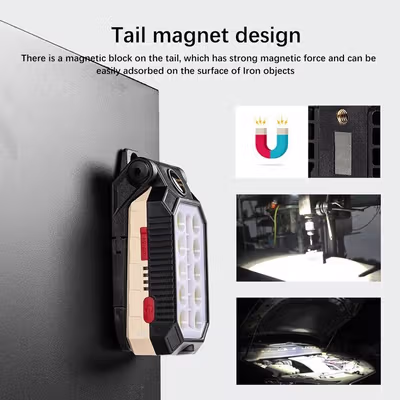 GZLIDY Senter Camping LED Portable Magnet Rechargeable 2000 Lumens Big - W599A - Black — gambar 3