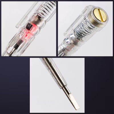 BSIDE Voltage Test Pen Pendeteksi Aliran Arus Listrik 12-240V - BS250 - Transparent — gambar 3