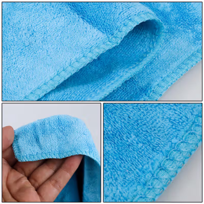 Handuk Microfiber Quick Dry 100x30cm with Storage Bag - W-580 - Sky Blue — gambar 3