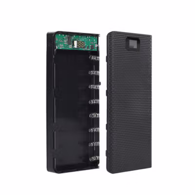 Kebidu Power Bank DIY Case Digital Display Dual USB Port 8 PCS 18650 - C18 - Black — gambar 3