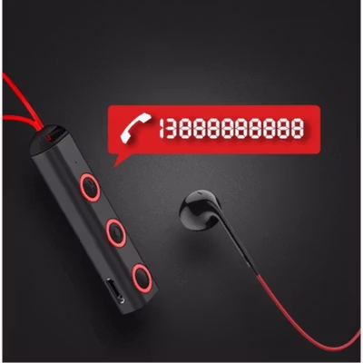 Earphone Bluetooth V5.1 EDR Sports with Magnetic Neckband - BT313 - Black — gambar 3