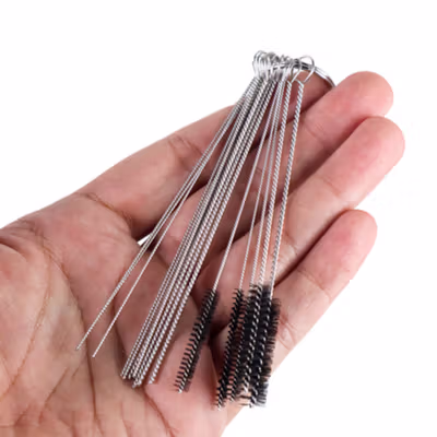 AGS Sikat Brush Pembersih Karburator Cleaning Needles Tools 15 PCS - CS8 - Black — gambar 3