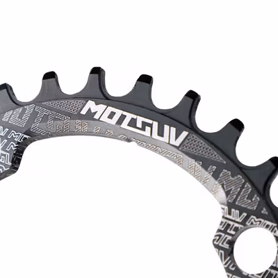 MOTSUV Gigi Sprocket Sepeda Chainring Aluminium Round 32T - 104BCD - Black — gambar 3