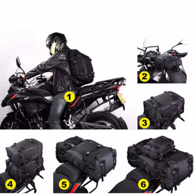 Rhinowalk Tas Ransel Motor Touring Back Seat Tail Storage Bag 20L - CC20 - Black — gambar 3