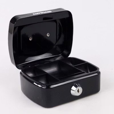 TaffGUARD Kotak Brankas Uang Safebox Key Lock 12.5x9.5x6cm - JJZS66 - Black — gambar 3