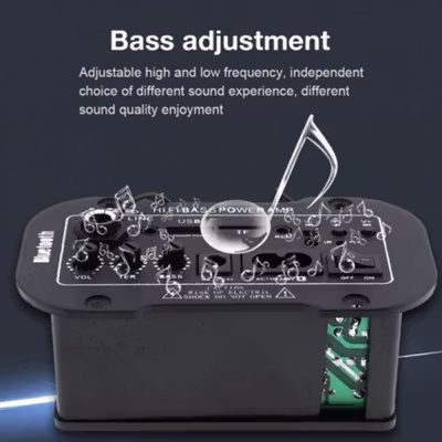 Alphun Amplifier Board Audio Bluetooth USB Radio TF DIY 25 W - GD-01 - Black — gambar 3