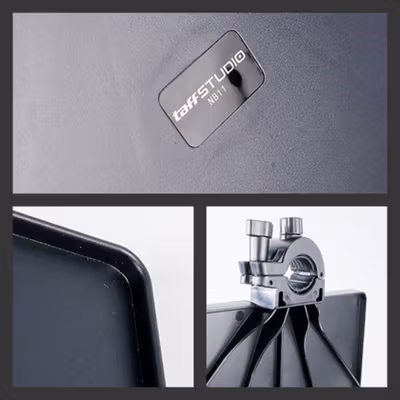 TaffSTUDIO Tripod Sound Card Tray Clamp Holder - NB11 - Black — gambar 3