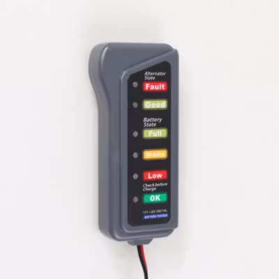 ELS Tester Baterai Digital Diagnostik Mobil 12V 6 LED - AHX-009 - Black — gambar 3