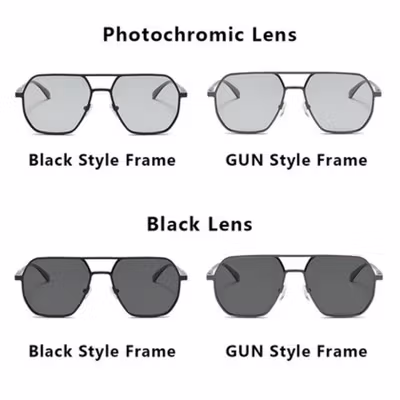 Cool Shark Kacamata UV Polarized Sunglasses Photochromic Lens - 8692 - Black — gambar 3