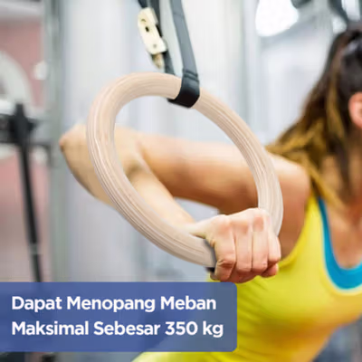 GYMRING Cincin Senam Gymnastics Yoga Ring Fitness 2 PCS - GR125 - Brown — gambar 3