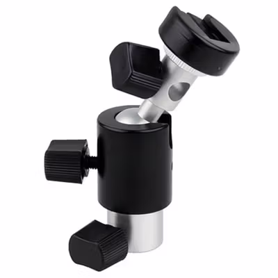 BINYEAE Dudukan Flash Kamera Hot Shoe Ball for Studio Tripod Type D - QM3623 - Black — gambar 3