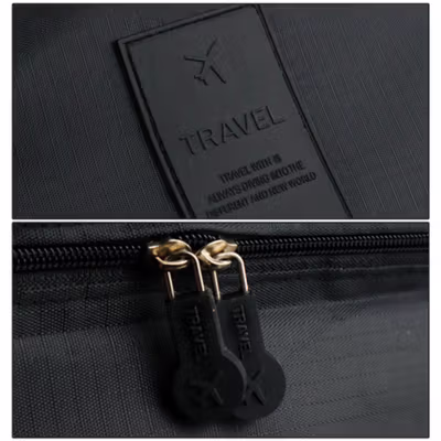 Cassiey Tas Travel Bag in Bag Organizer Kosmetik - XZ-8011 - Black — gambar 3