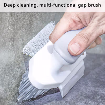 HGV Sikat Pembersih WC 4in1 Bathroom Tile Ceramic Cleaning Brushes - G6 - Green/Yellow — gambar 3