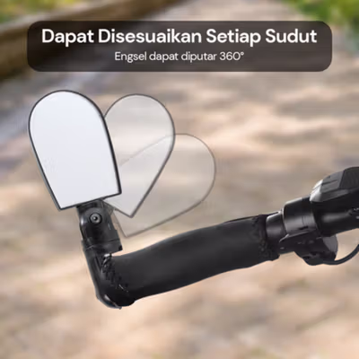 DUUTI Kaca Spion Sepeda 360 Handlebar Rearview Mirror Universal 1 PCS - LY4437 - Black — gambar 3